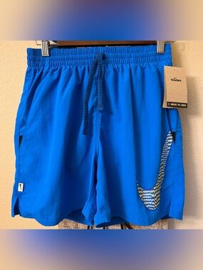 Nike Blue Volley Brief Lined Swim Shorts Mens S NWT